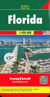 Florida USA Travel & Road Map. Tourist information also includes airports, railroads, ferries, and points of interest. This map is two sided with North on one side and South on the other. Distances in miles, city maps of Orlando, Jacksonville and Miami Be