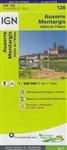 Auxerre Montargis France Travel Map. The brand new revision of the IGN Top 100 maps - originally designed for cyclists they should appeal to anyone who wants to explore their holiday area of France in detail by walking, cycling or by car. IGN say the new