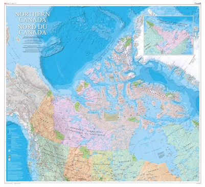 Northern Canada Natural Resources Canada Wall Map