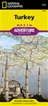 Turkey Adventure Travel Map. The front side of the Turkey map details the eastern region of the country, from its border with Syria and Iraq to the south, Iran and Armenia to the East, extending to the Black Sea and Georgia to the north. The regions featu