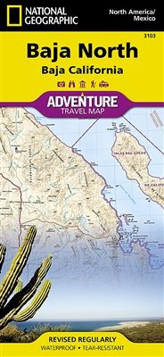 This waterproof map of Baja North is designed to meet the unique needs of adventure travelers, highlighting hundreds of points of interest and the diverse and unique destinations within the country. The map includes the locations of cities and towns with