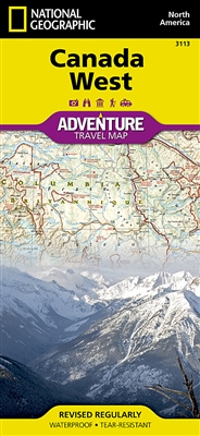 Canada West Adventure Travel Map by Nat Geo. National Geographics Canada West Adventure Map is designed to meet the needs of adventure travelers with its durability and detailed, accurate information. Search for whales off the coast of Vancouver, ski the