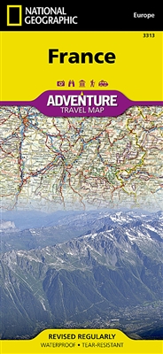 The France Adventure & Travel Map is designed to meet the unique needs of adventure travelers with its durability and accurate information. This folded map provides global travelers with the perfect combination of detail and perspective, highlighting hund