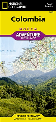 Colombia National Geographic Adventure Map