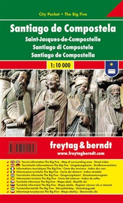 Santiago de Compostela City Pocket Travel Map The City Pocket maps are handy pocket sized maps. They show each city and an inset of the metro. On the back there is a street index as well as a legend showing shopping, culinary, culture, nightlife and sight