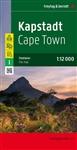 Cape Town Africa Travel & Road Map. Large scale street plan of Cape Town. All roads are shown, with clear distinctions between dual carriageways, through roads, and secondary roads. Railway lines and stations are marked, as are public buildings, pedestria