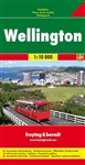 Wellington Map from Freytag and Berndt includes tourist information, points of interest, index and road distances. It includes street plan of Wellington and extends south to Island Bay, Houghton Bay and international airport, west to Karori and north to K