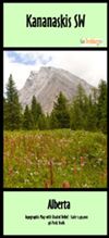 SW Kananaskis Country Hiking Map. Scale of 1:40,000. This map shows all 46 official Park trails in the SW Kananaskis SW area of Alberta. The size of this map is 41" x 39".