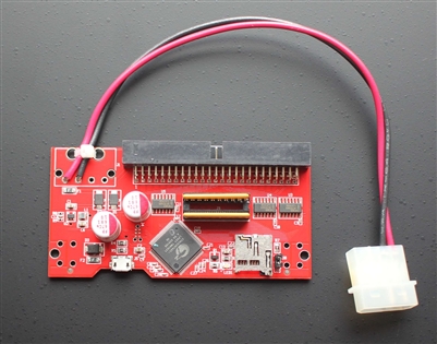 SCSI2SD v5.0b with extended Molex power whip