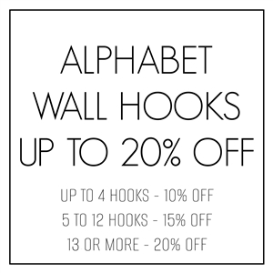 Alphabet Wall Hook Quantity Discount