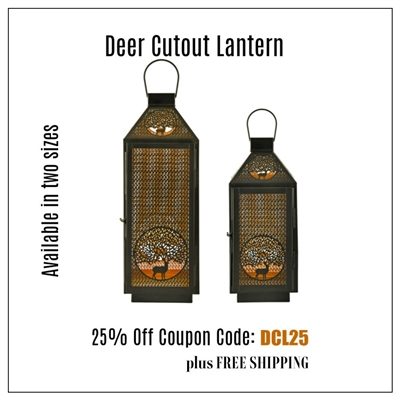 Deer Cutout Lantern Coupon