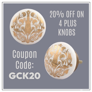 Golden Flower Ceramic Knob Coupon