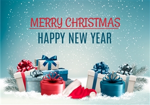Merry Christmas Happy New Year Card