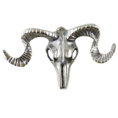 Buffalo Skull Wall Decor with Pewter Finish