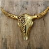 Ornate Metal Bull Skull