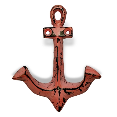 Anchor Hook in Distressed Pink Finish