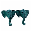 Elephant Wall Hook in Green Distressed Finish