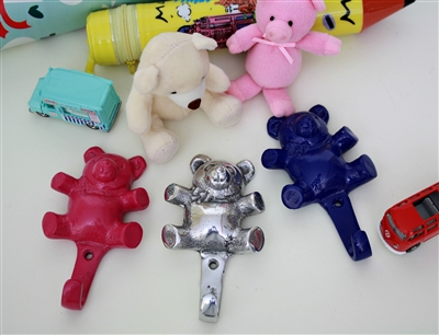 Adorable Teddy Bear Wall Hook Set