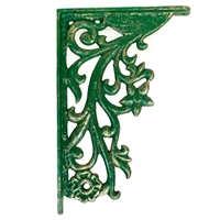 Decorative Shelf Bracket in Green and Gold