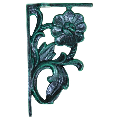 Decorative Shelf Bracket in Green and Black