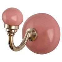 Solid Pink Ceramic Wall Hook