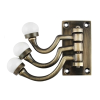 Three in One Wall Hook with Ceramic Ends
