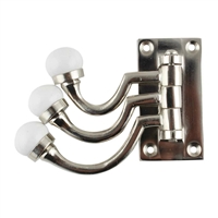 Three in One Wall Hook with Ceramic Ends