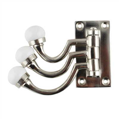 Three in One Wall Hook with Ceramic Ends