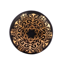 Gold and Black Ceramic Knob