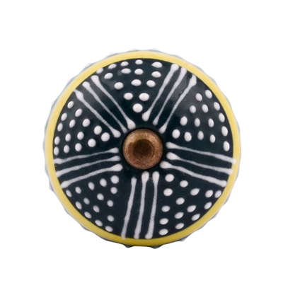 Green Embossed Ceramic Cabinet Knob