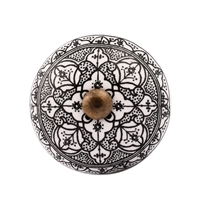 Black White Ceramic Cabinet Knob