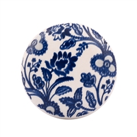 Blue Flower Ceramic Cabinet Knob