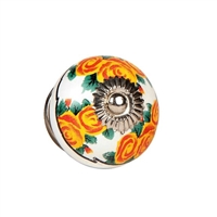 Ceramic Knob (Yellow Flowers)