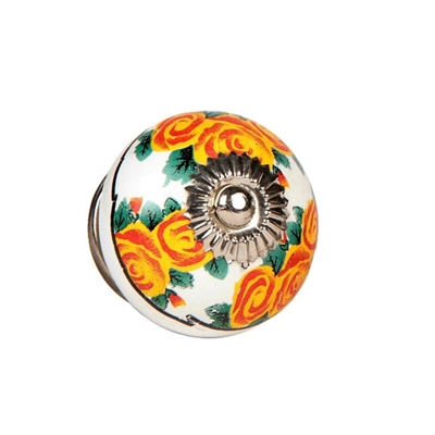 Ceramic Knob (Yellow Flowers)