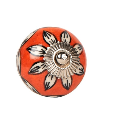 Orange Ceramic Knob