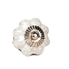 White Melon Cabinet Knob with Crackle Finish