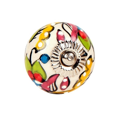 Embossed ceramic knob