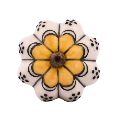 Ceramic Cabinet in Yellow and Black