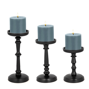 Aluminum Candle holder Set in Black
