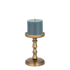 Aluminum Candle Holder in Antique Brass Finish