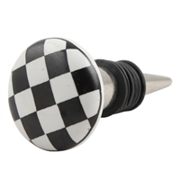 Checkered Wine Stopper