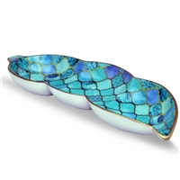 Enamel Metal Leaf Shaped Bowl