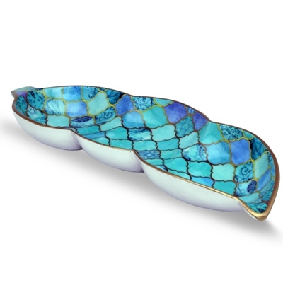 Enamel Metal Leaf Shaped Bowl