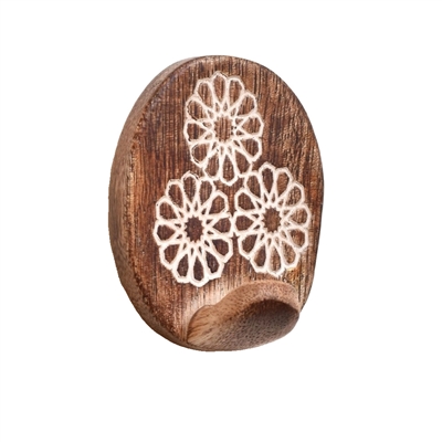 Wooden Etched Adhesive Wall Hook