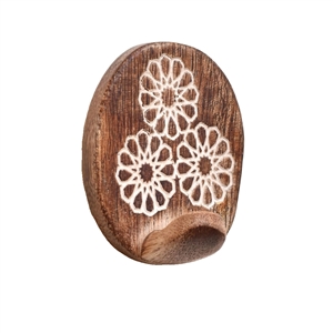 Wooden Etched Adhesive Wall Hook