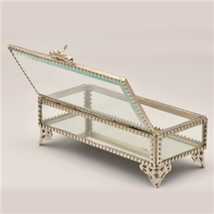 Decorative Rectangular Glass Jewelry Box