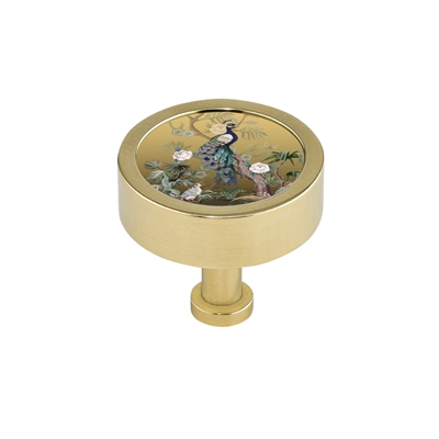ONEKNOB WITH PEACOCK PRINT FILLER