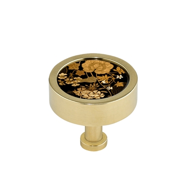 ONEKNOB WITH A GOLD FOLIAGE PRINT FILLER