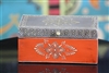 Wooden Jewelry Box (Orange and Grey)