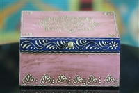 Wooden Jewelry Box (Pink and Blue)